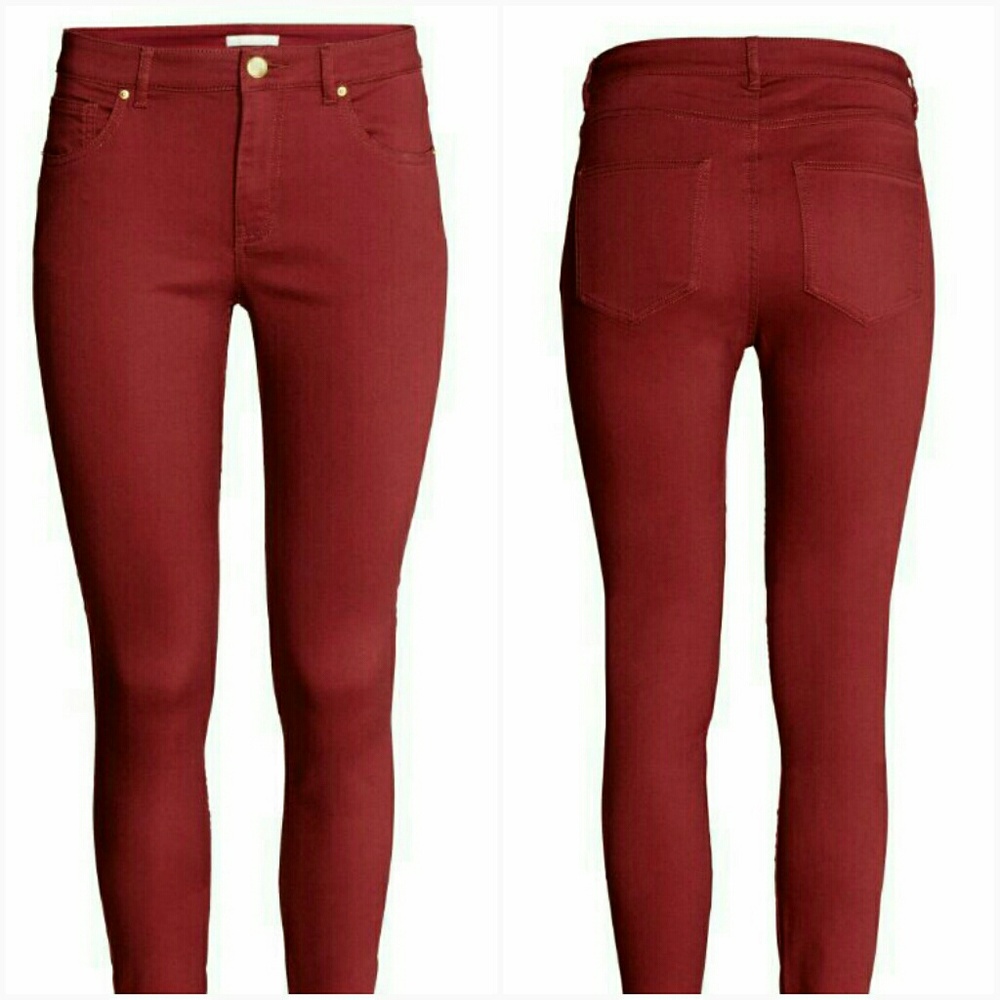 H&M 5 pocket pants in washed super stretch twill.