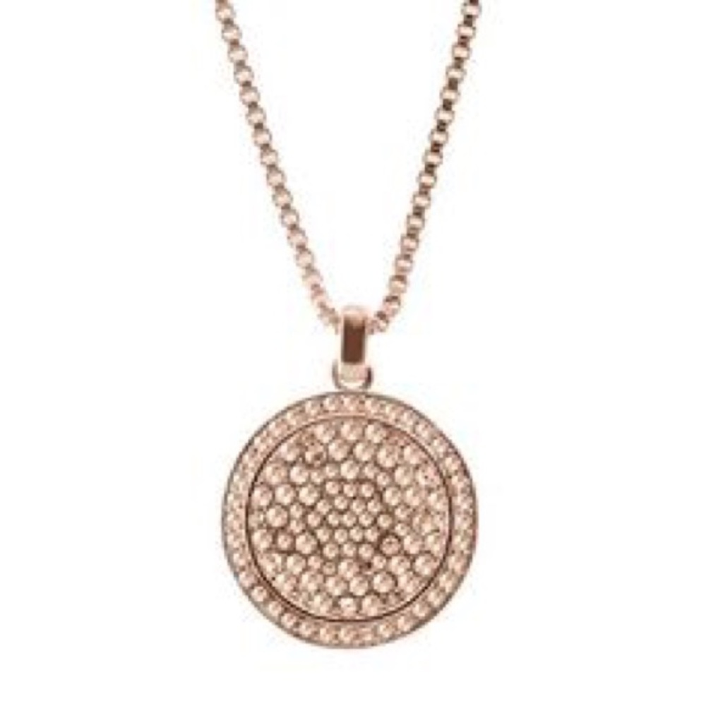 Michael Kors Pendant Necklace, 16" - Rose Gold