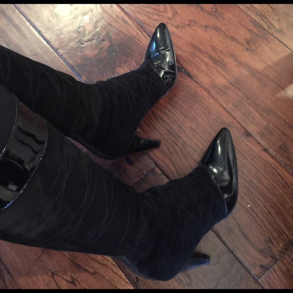 Francesco Black Leather boots