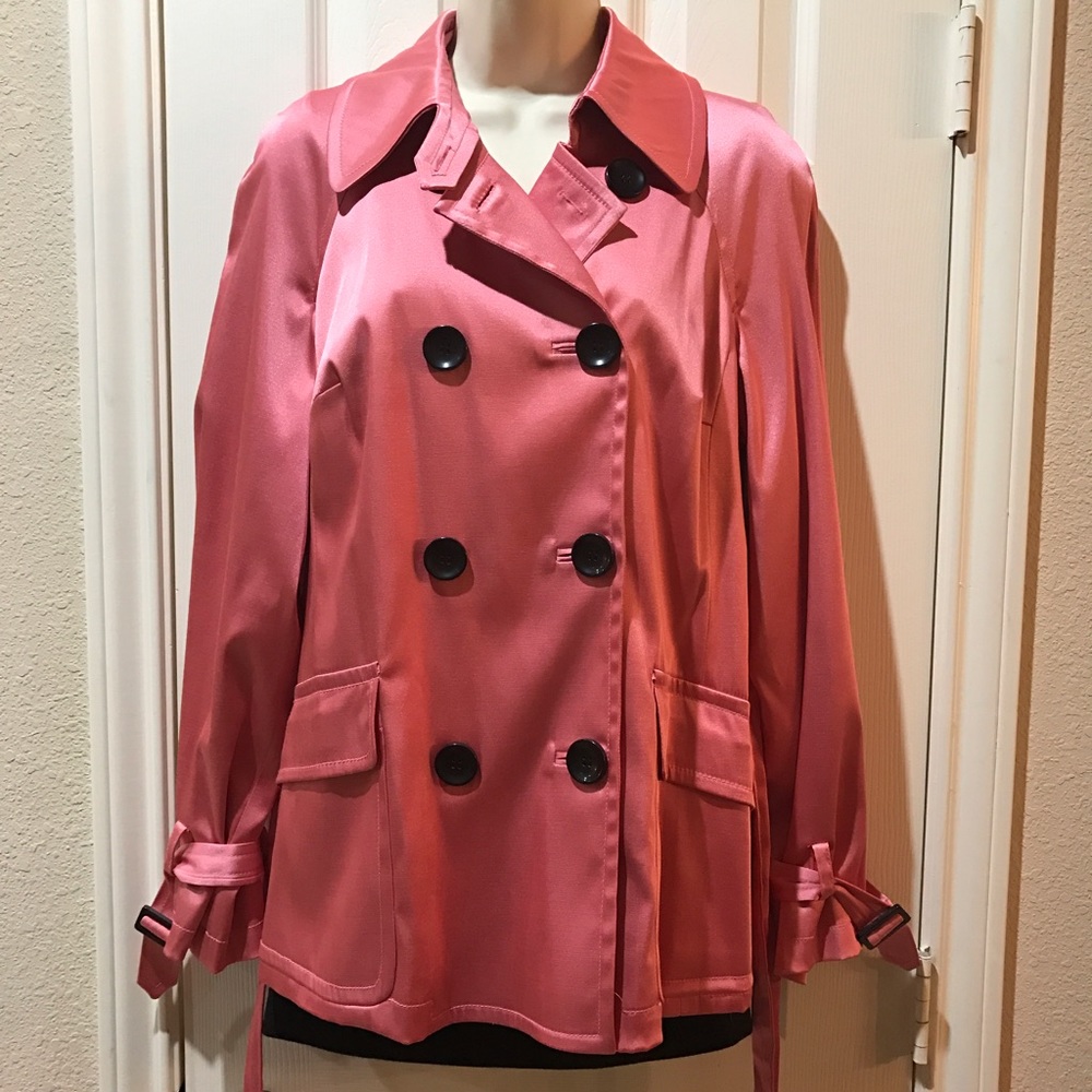NWOT I-N-C Shimmery Pink Pea Coat