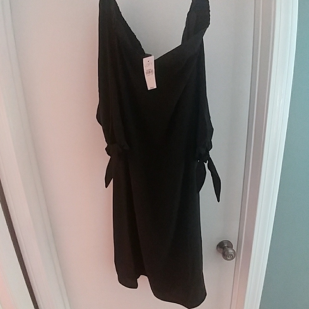 NWT. Black off the shoulder dress.