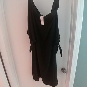 NWT. Black off the shoulder dress.