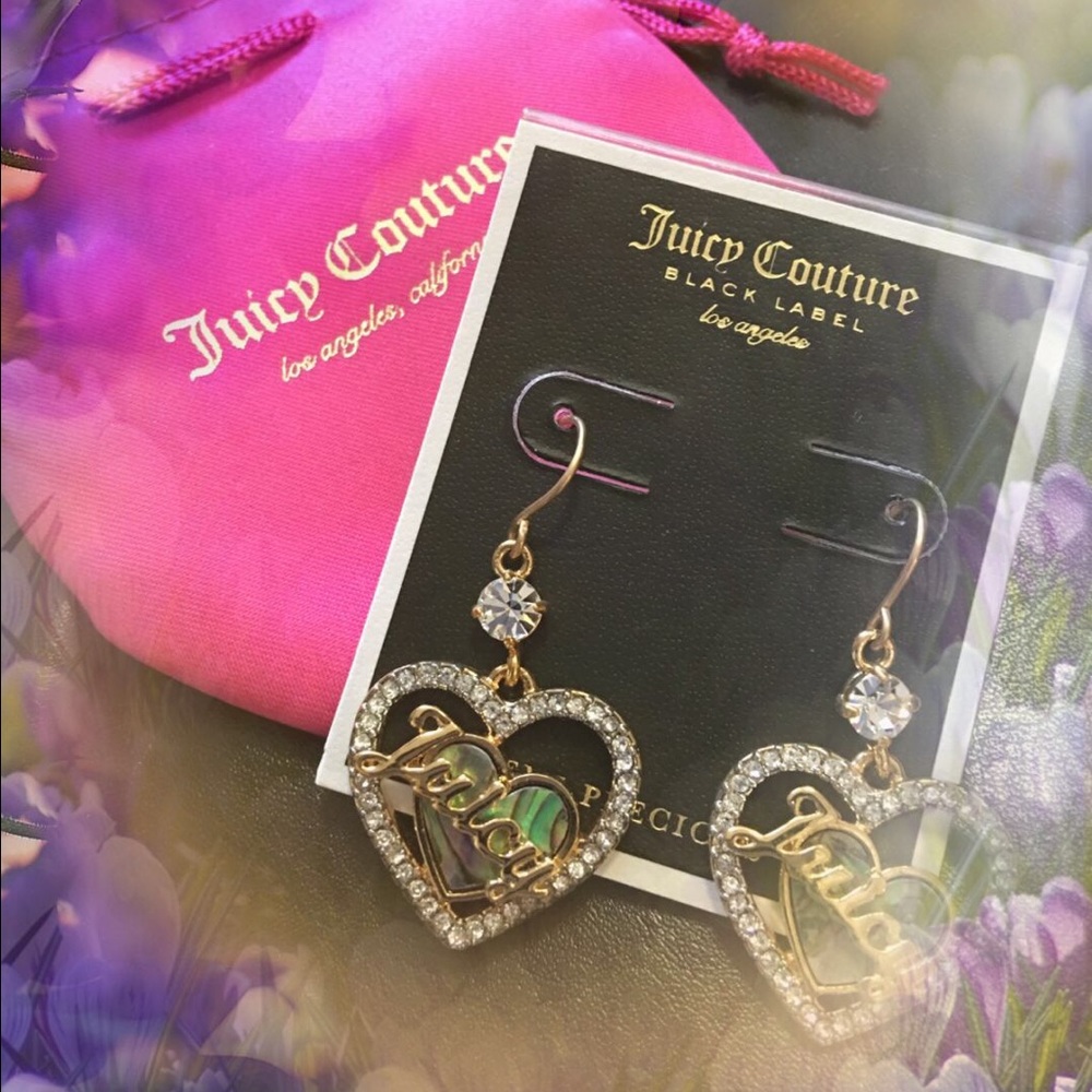 🎉Amazing Juicy Couture heart hoop earrings🎉