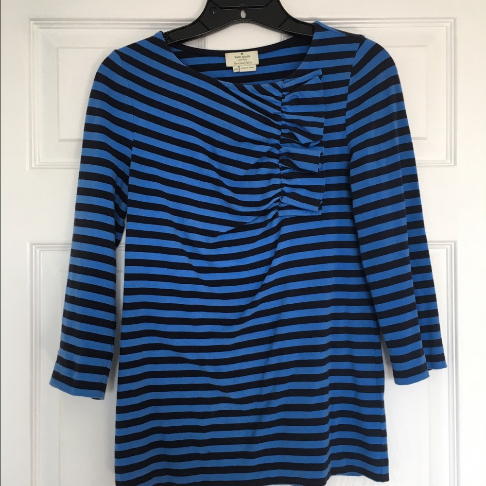 Kate spade blue striped top