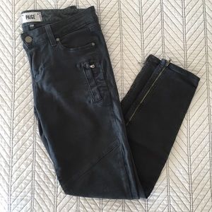 Paige Denim Moto Skinny Ankle Jeans