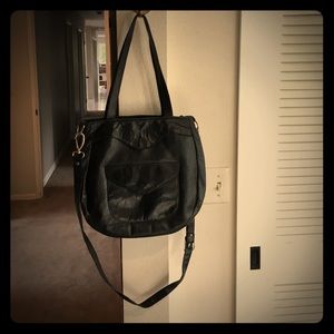 ADA black leather cross body