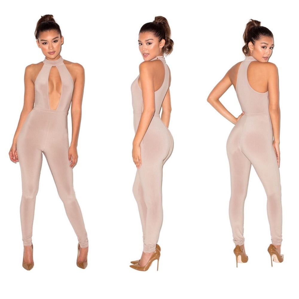 taupe jumpsuit