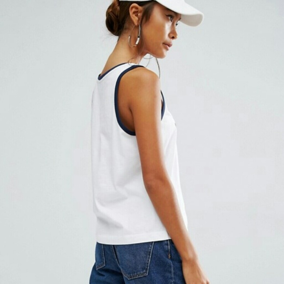 Adidas Originals Blue Geology Print Tank Top NWT - Picture 2 of 4