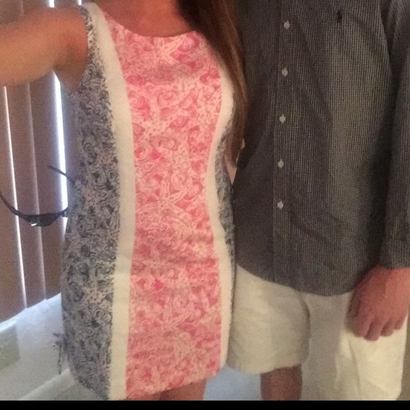 Pink and Blue Lilly Pulitzer shift dress - Picture 2 of 3