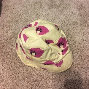 Pink dolphin boo bucket hat