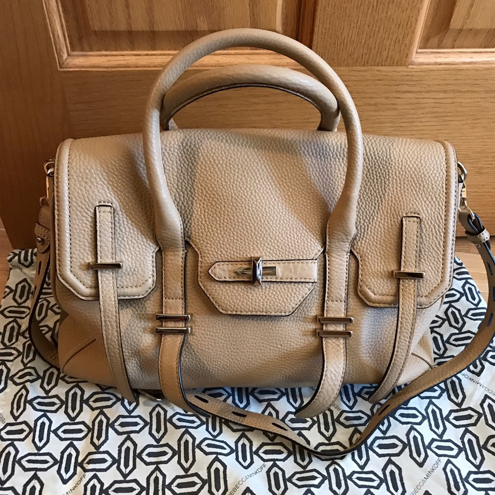 Rebecca Minkoff Jules Satchel in tan
