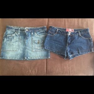 **Bundle** Denim shorts & skirt