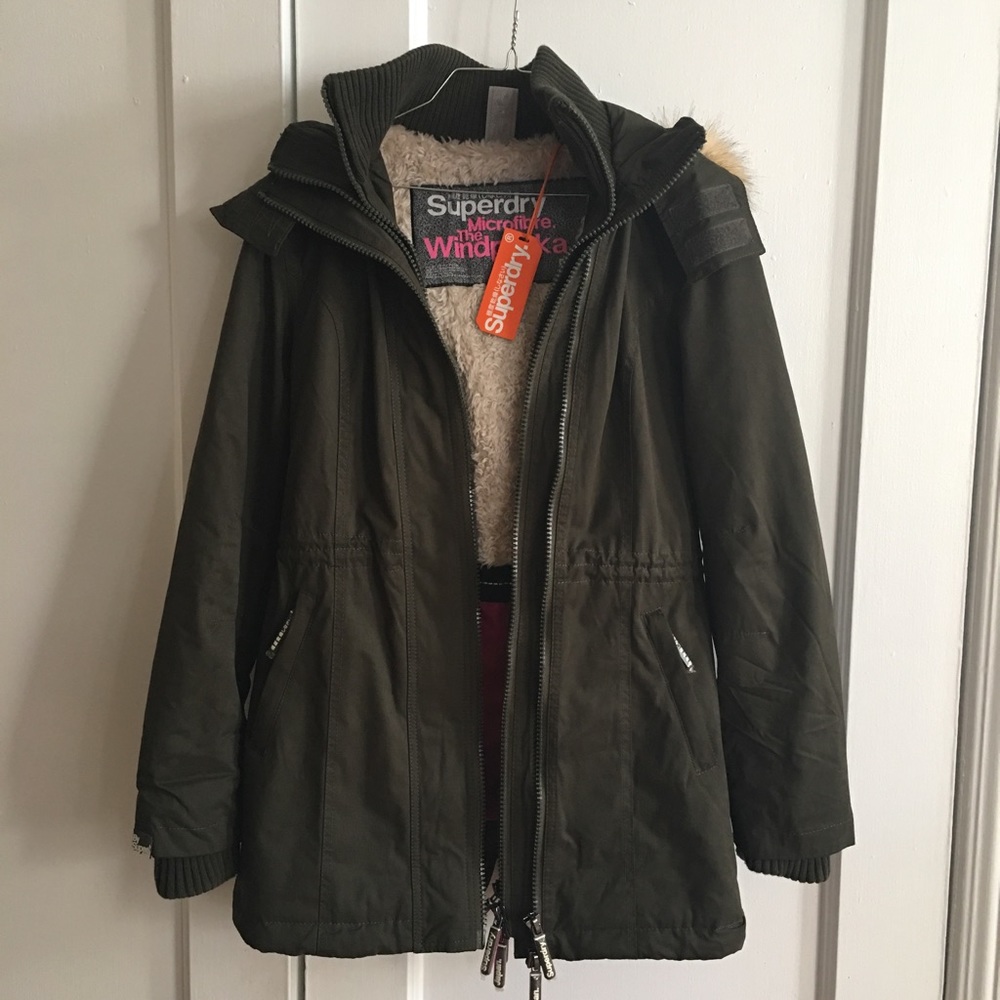 Superdry women's Microfibre Tall Windparka Jacket