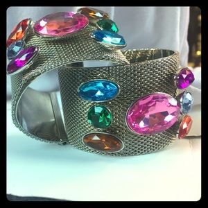 Chic bejeweled bracelet pair