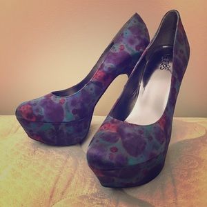 Carlos Santana multicolor platform heel size 9
