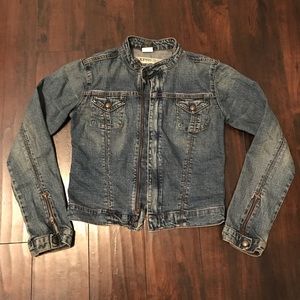 Vintage Express Denim Motorcycle Moto Jacket