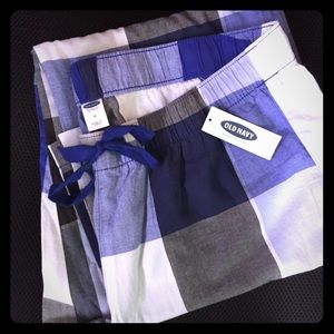 NWT Blue Plaid Pajama Pants Size Medium