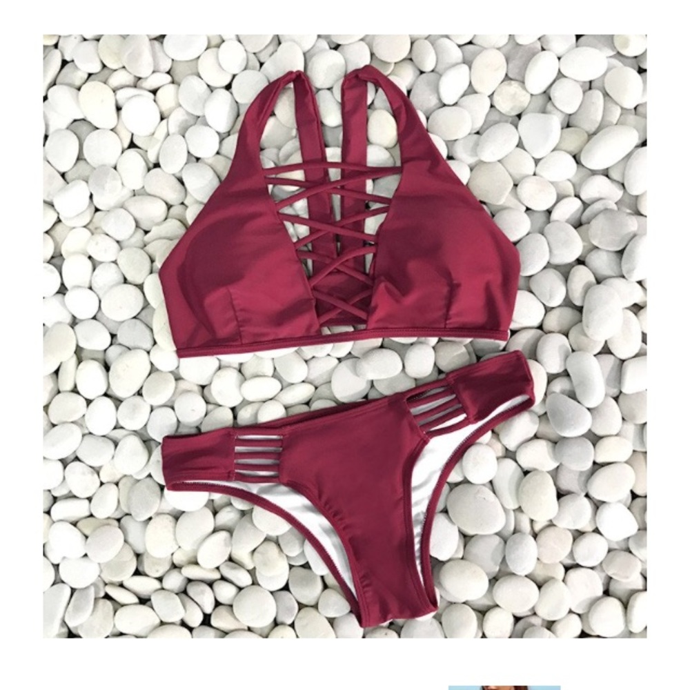 Cupshe Lace Up Bikini
