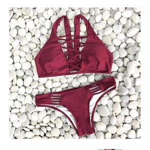 Cupshe Lace Up Bikini