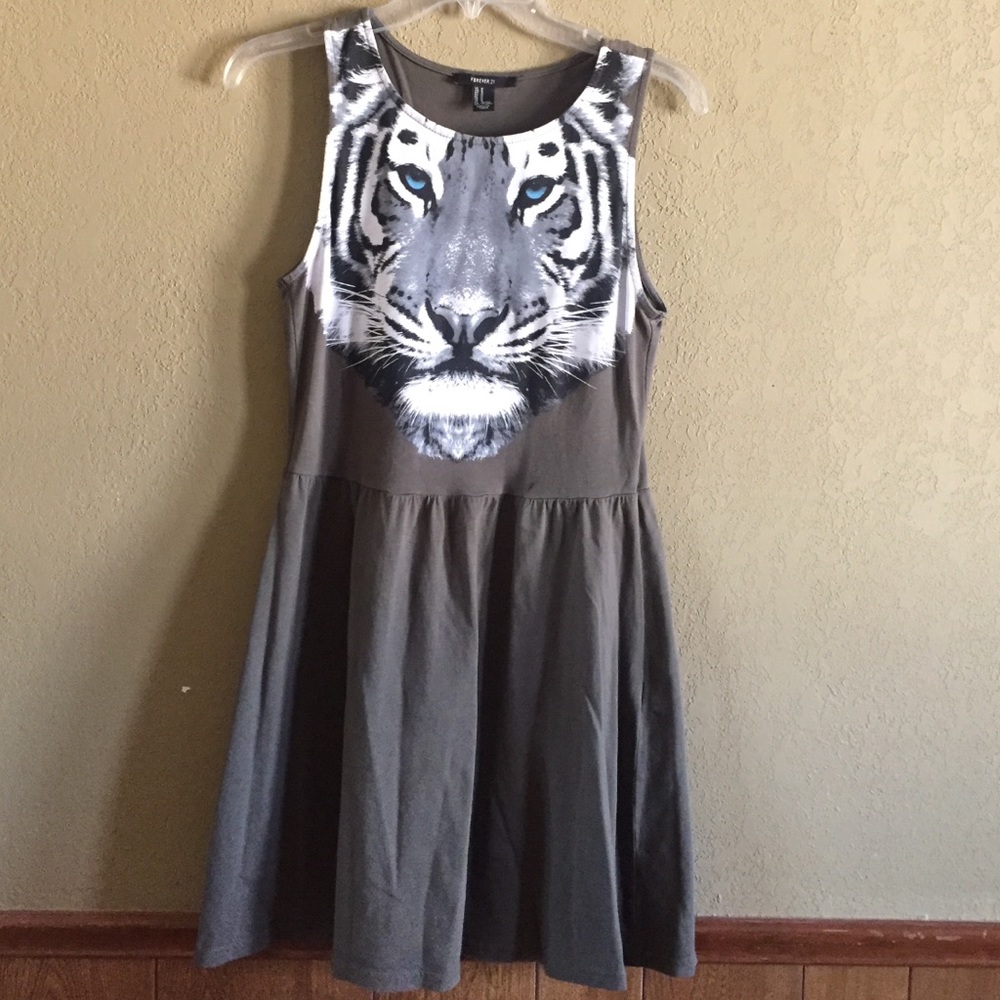 Forever 21 Sleeveless Tiger dress.