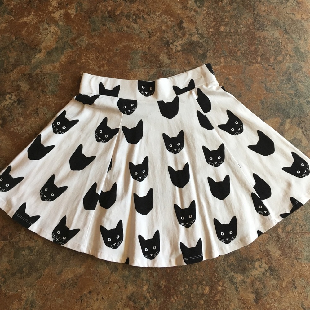 White skirt with cats