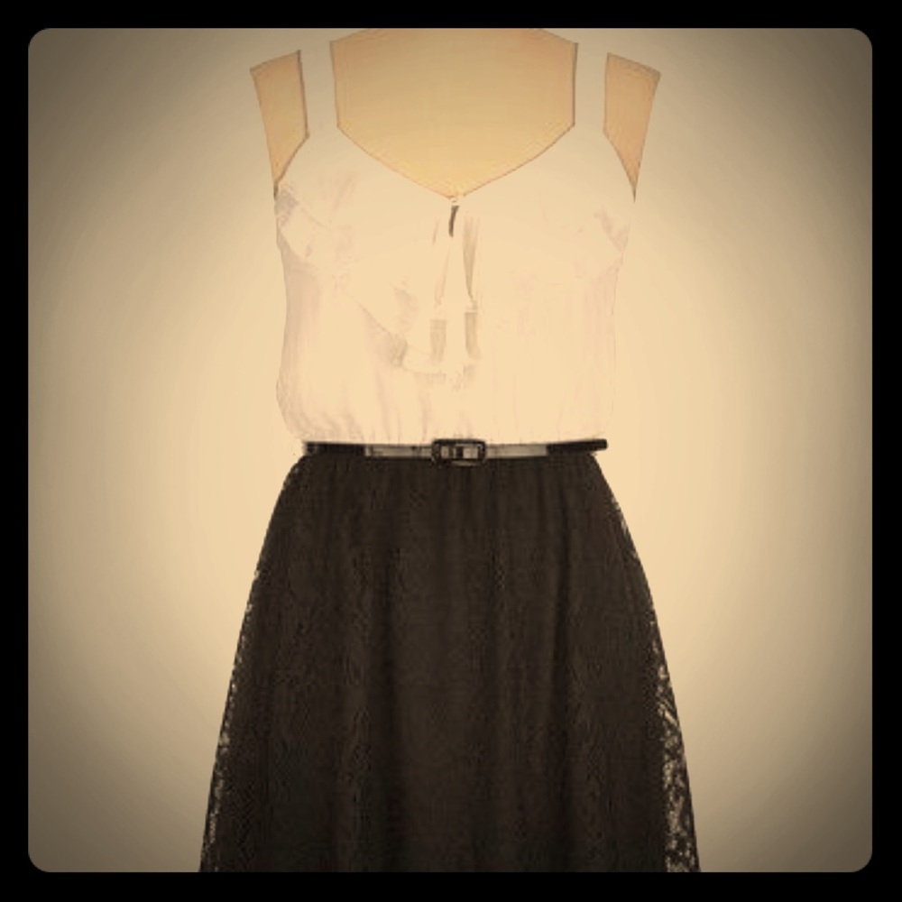 Maurice's adorable spring dress black white XL