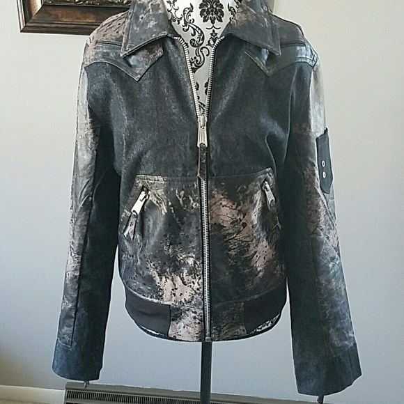 1 XL LEFT 🔶DISTRESSED LEATHER MOTO JACKET - Picture 3 of 8