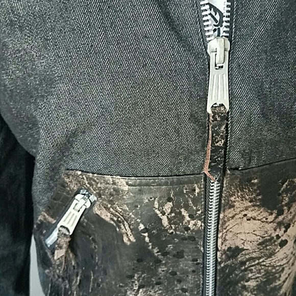 1 XL LEFT 🔶DISTRESSED LEATHER MOTO JACKET - Picture 6 of 8