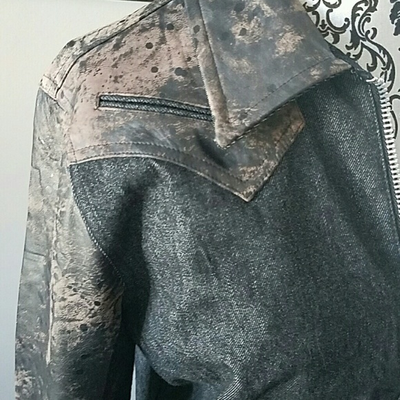 1 XL LEFT 🔶DISTRESSED LEATHER MOTO JACKET - Picture 7 of 8