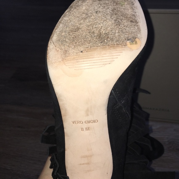 BCBGMAXAZRIA Size 8 Suade Open Toe Booties - Picture 5 of 5