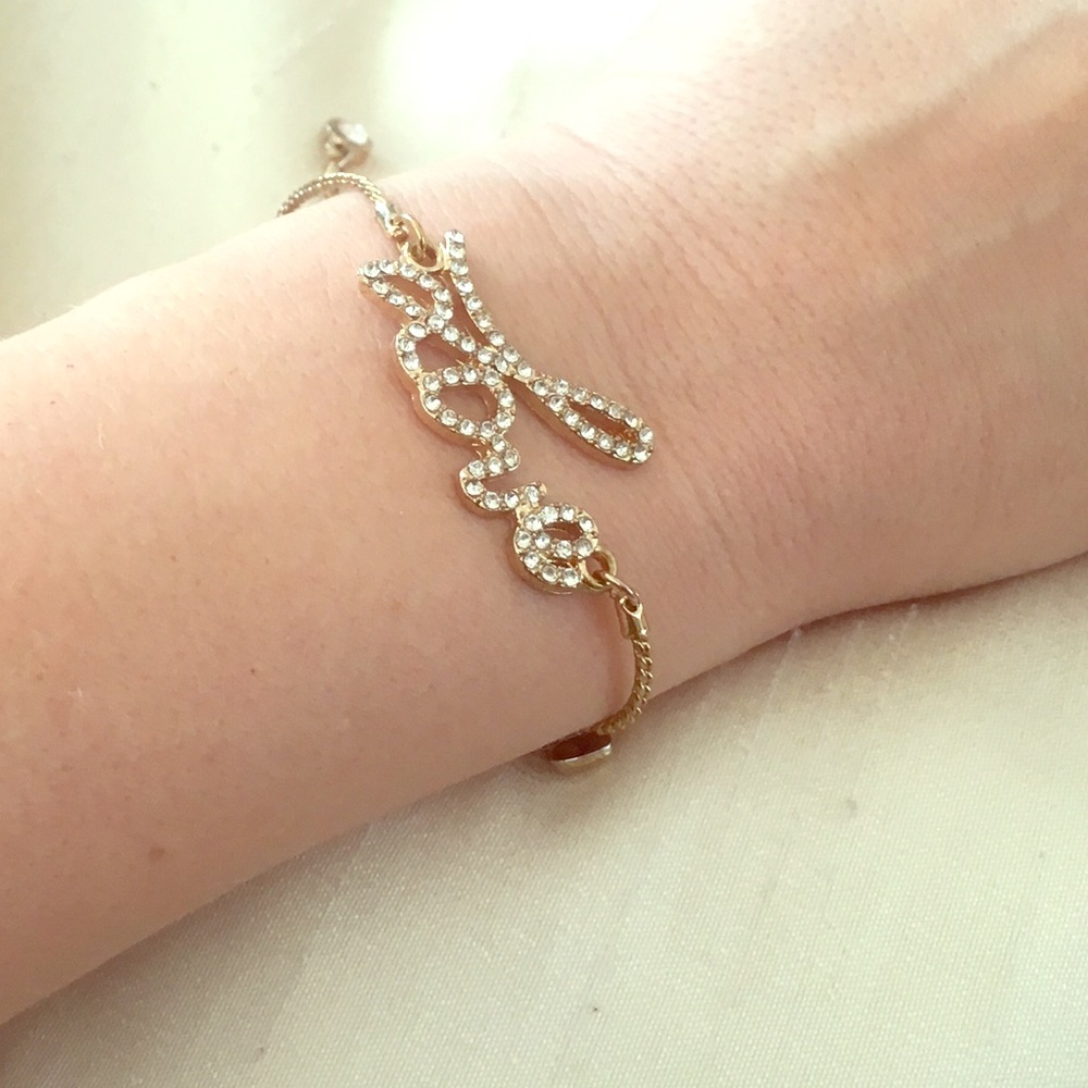 Charming Charlie pave Love bracelet