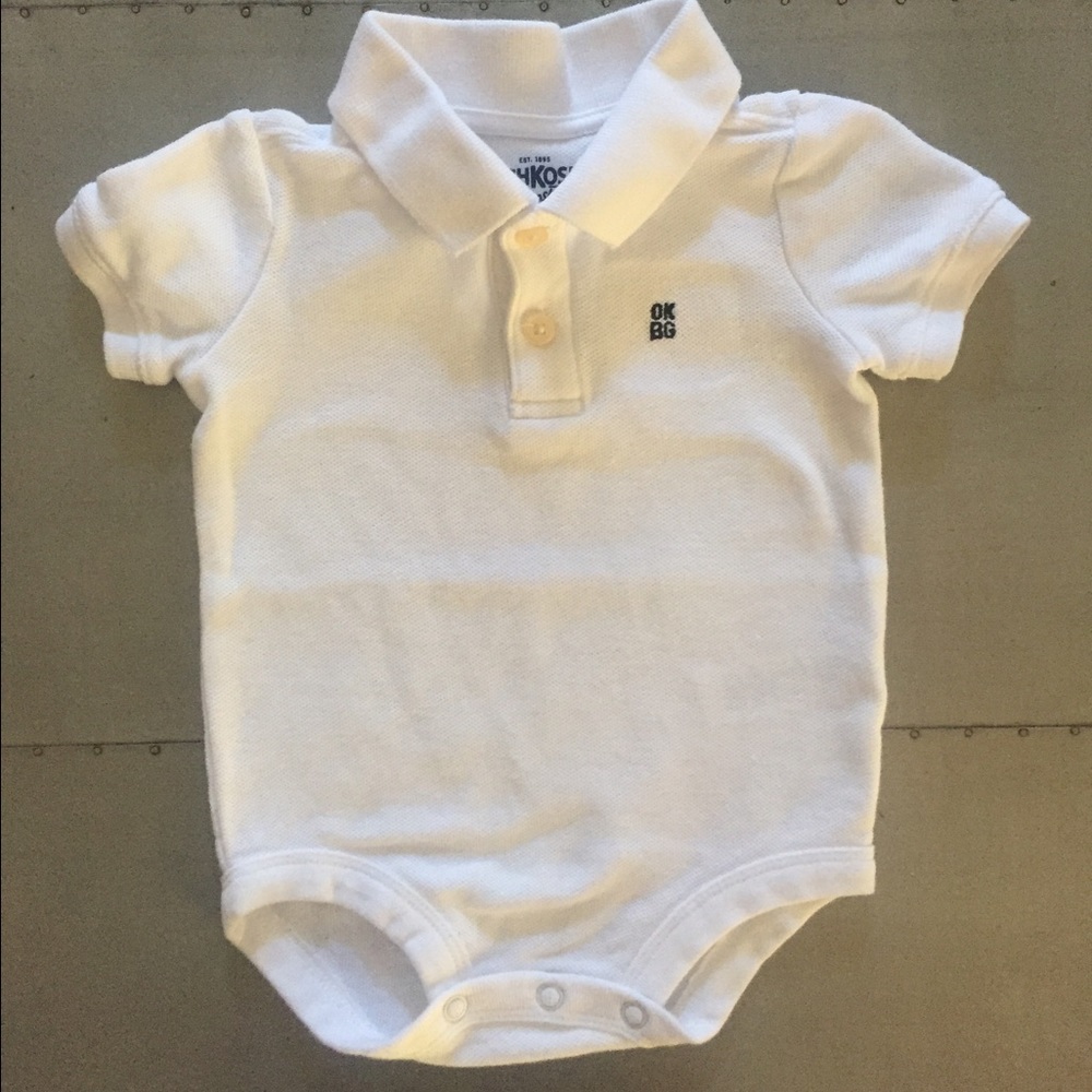 SALE OshKosh polo onesie 9 months NWOT but washed