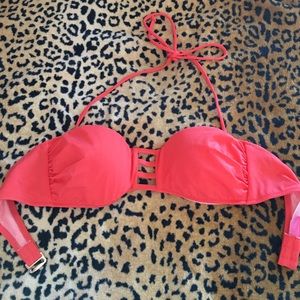 Orange Bandeau Bikini Top only