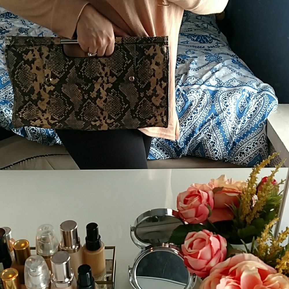 Banana Republic Python clutch