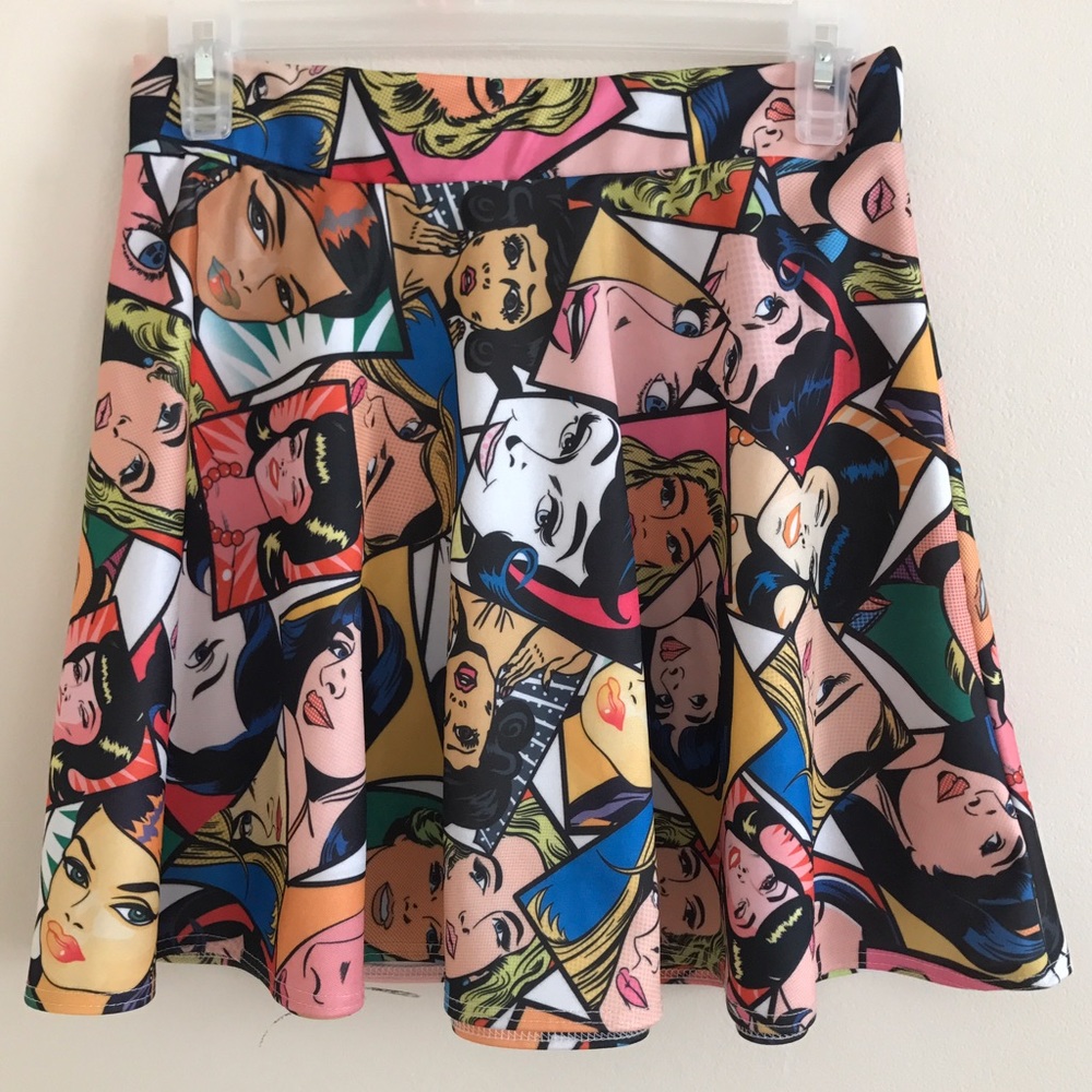 Pop Comic Skater Skirt