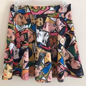 Pop Comic Skater Skirt