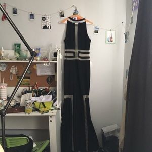 Black Jovani Mesh Prom Dress