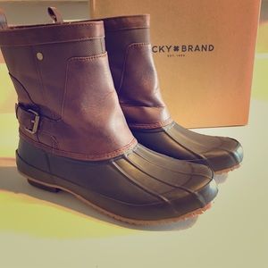 Lucky Brand Rustic Brown Weendie Duck Boots- NEW!