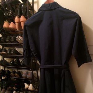 Theory deep blue shirt dress with pockets