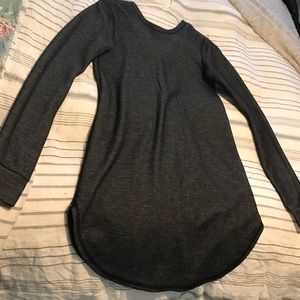 Ribbed sweater dress (low open back)