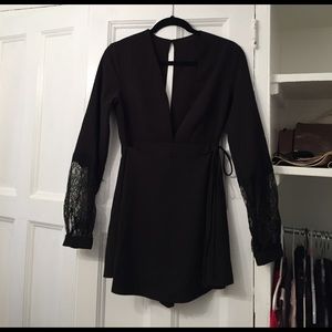 Black nasty gal romper! NWT