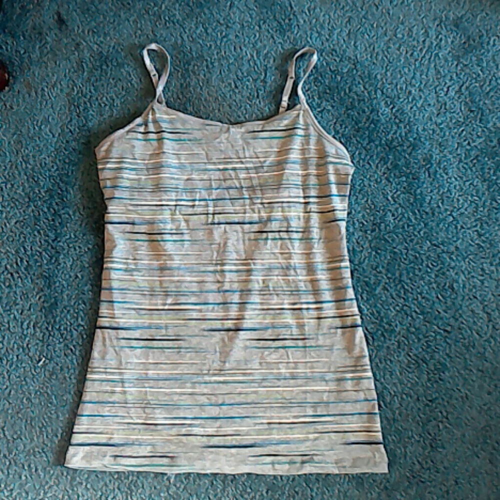 Gray striped cami