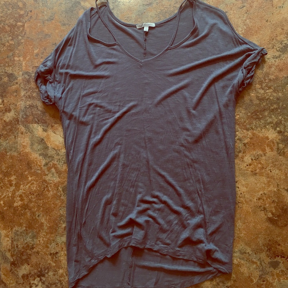 Charlotte ruse blouse with slits at the top