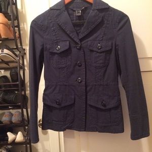 Marc Jacobs deep blue pinstripe coat
