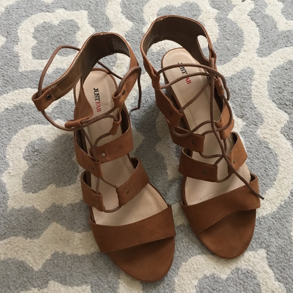 Just fab block heel sandals