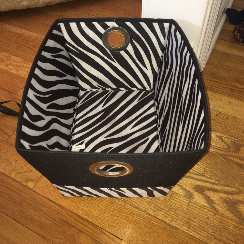 Zebra printed basket!