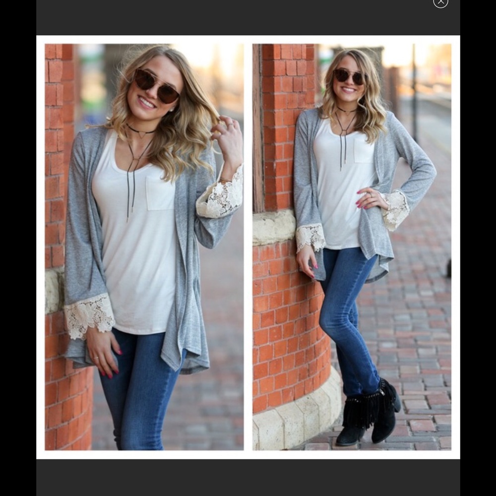 Lace Trimmed Kimono