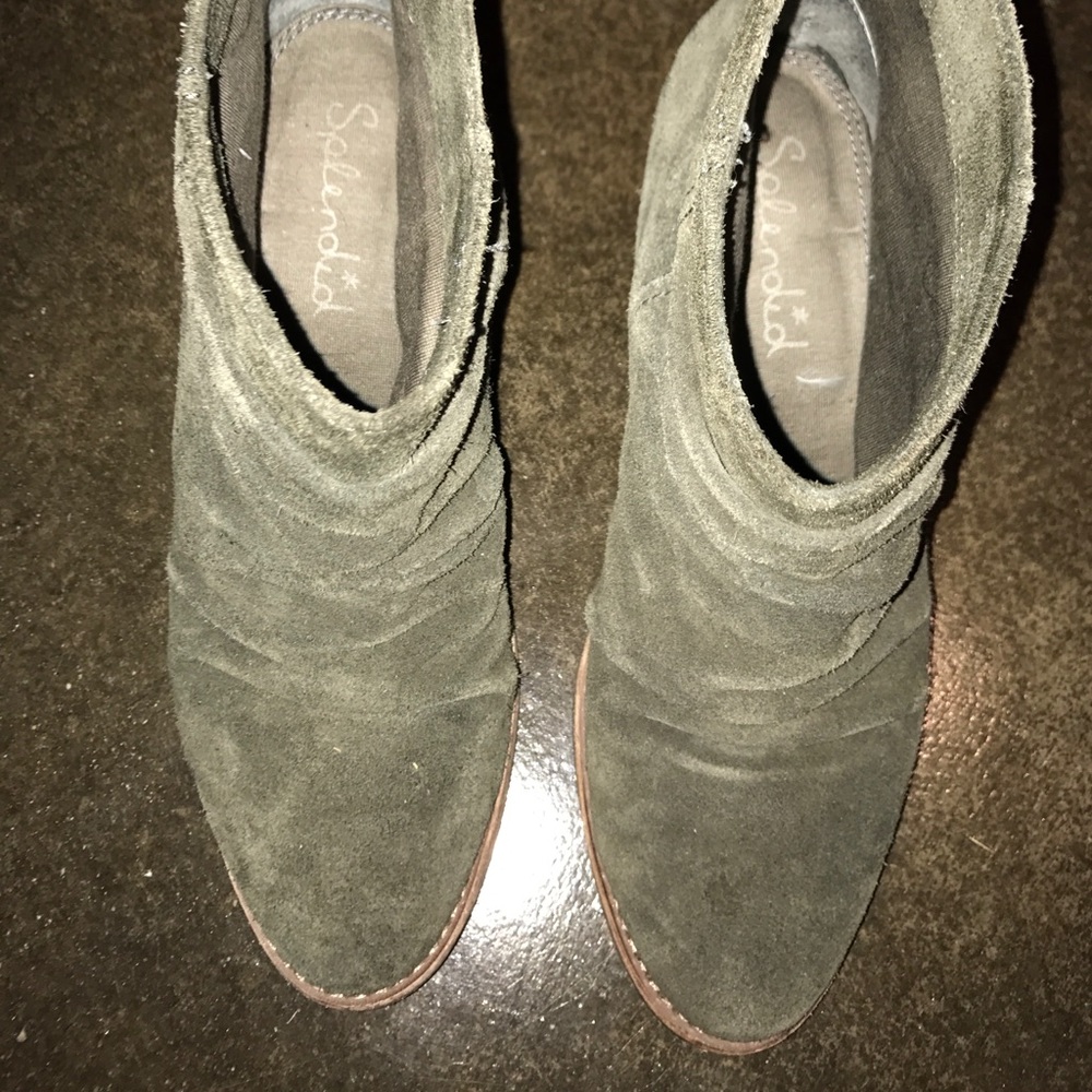 Splendid hunter green suede ankle boot