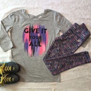 Girls 2 piece outfit JUSTICE top/leggings