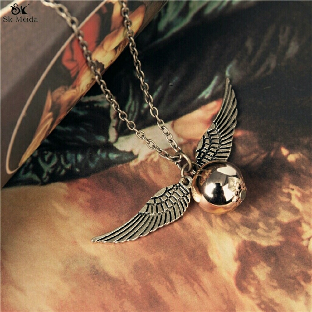 Harry Potter Golden Snitch Quidditch Necklace New!